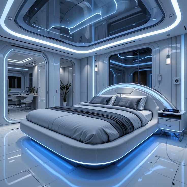Futuristic Bedroom Interior
