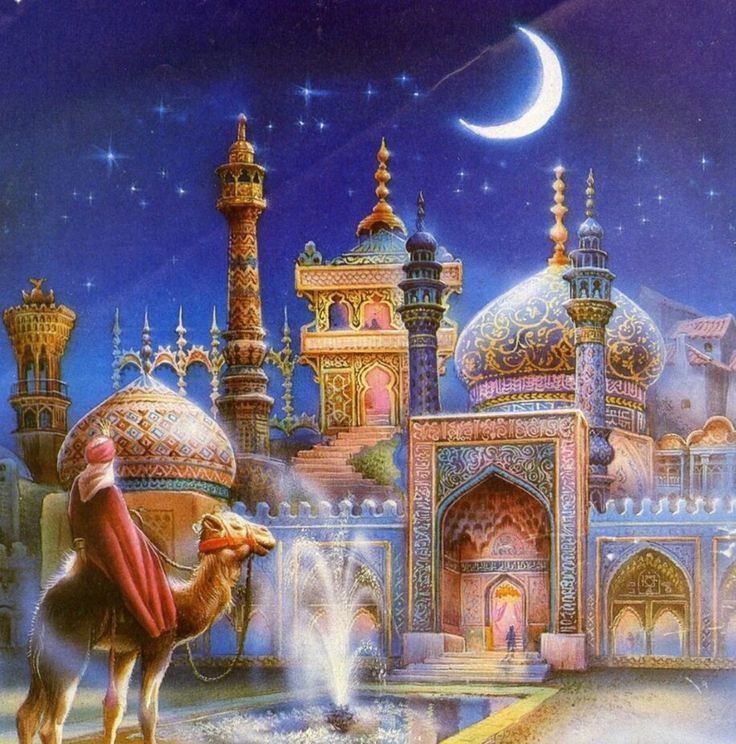 Arabian Night Mosque Scene