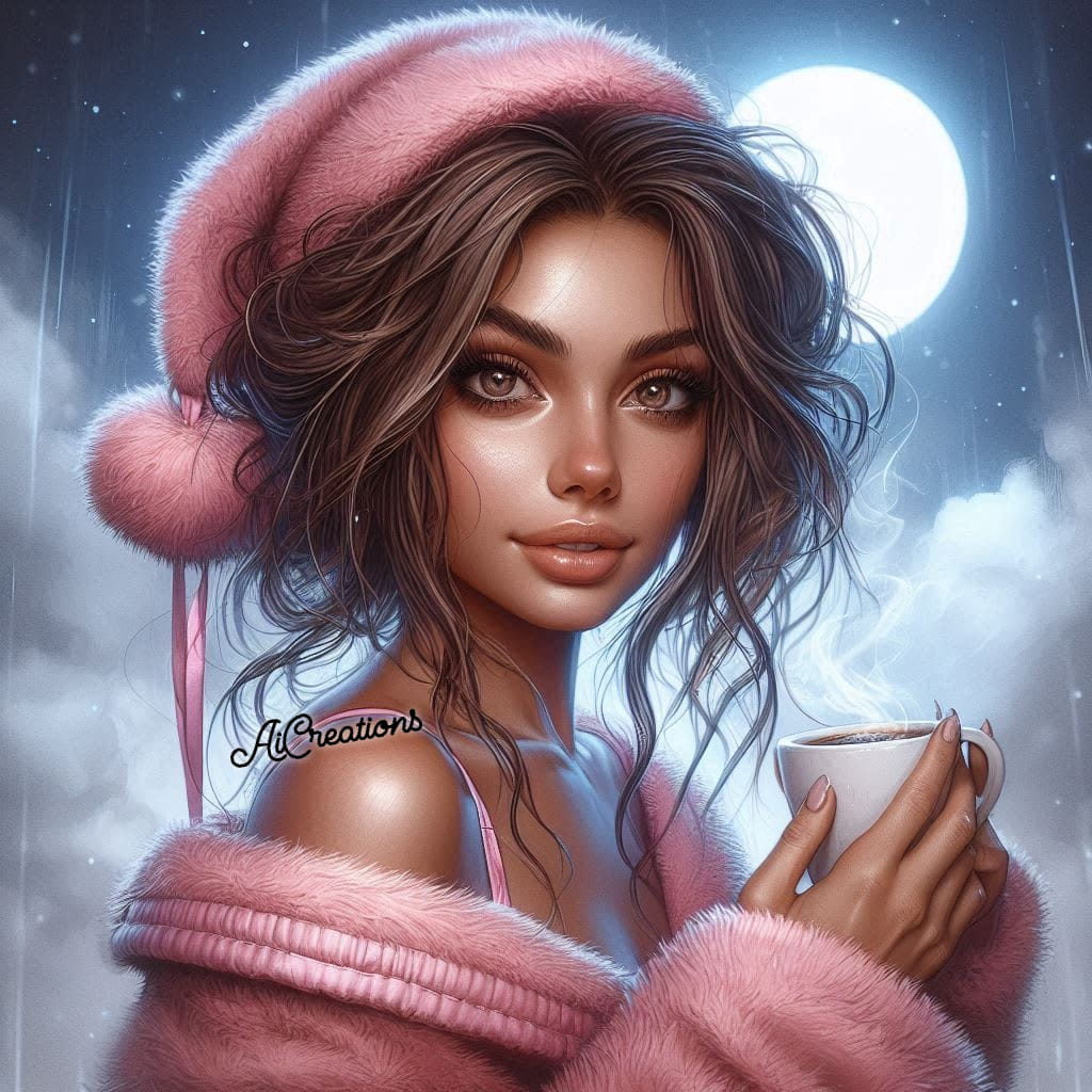 Woman in Pink Winter Hat