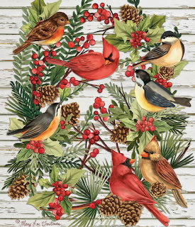 Winter Birds Wreath