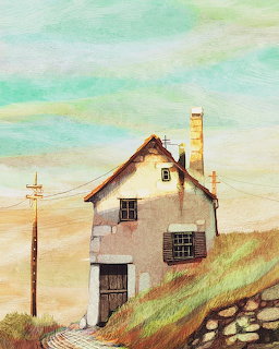 Old Cottage with Telephone Wires