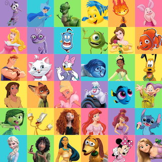 Disney Pixar Character Grid