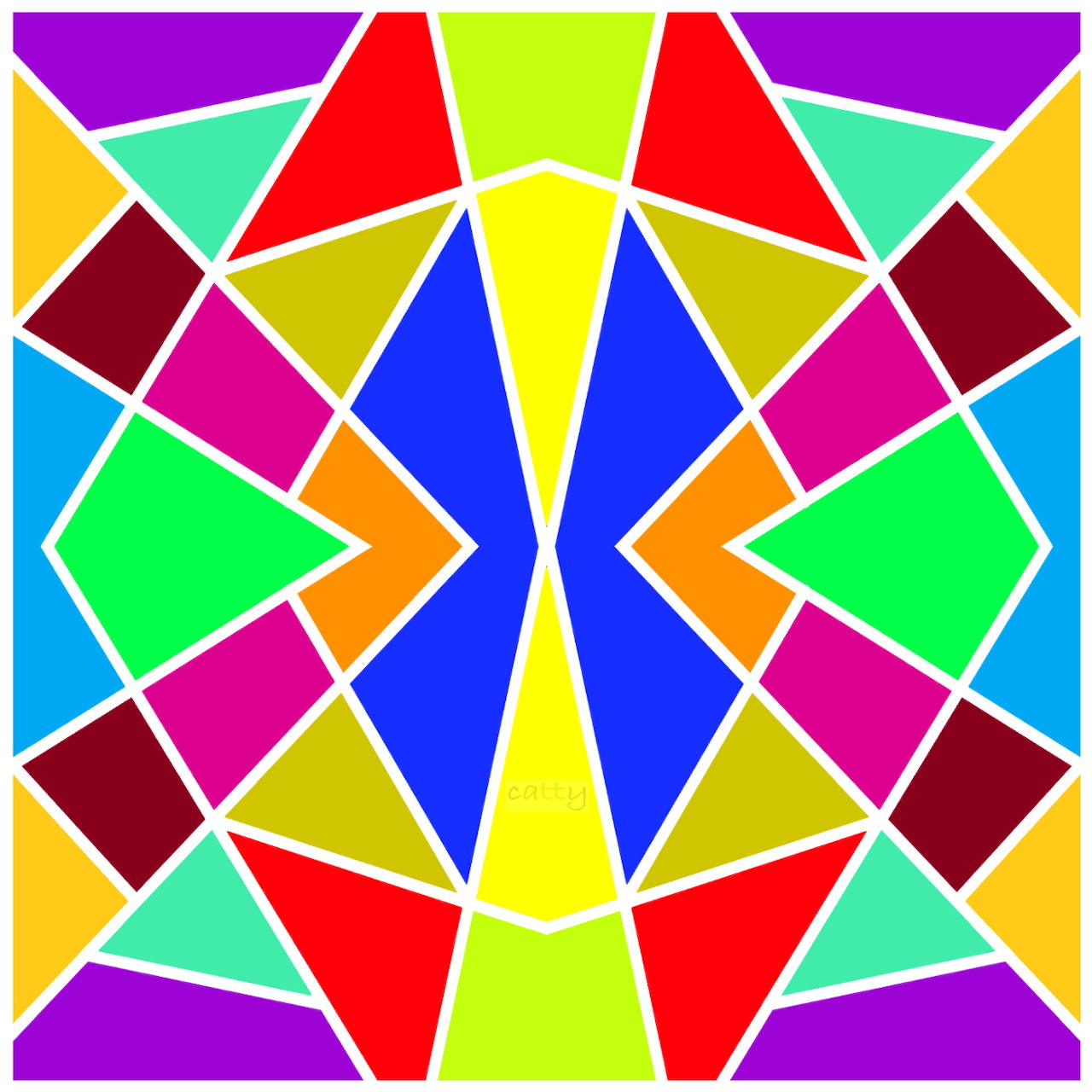 Geometric Stained Glass Pattern