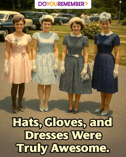 Vintage Hats Gloves Dresses