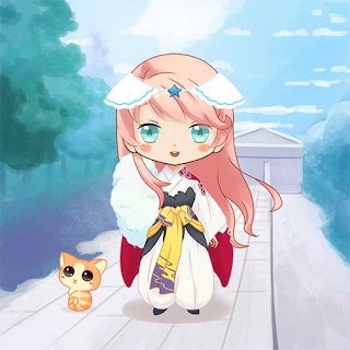 Anime Girl with Cat