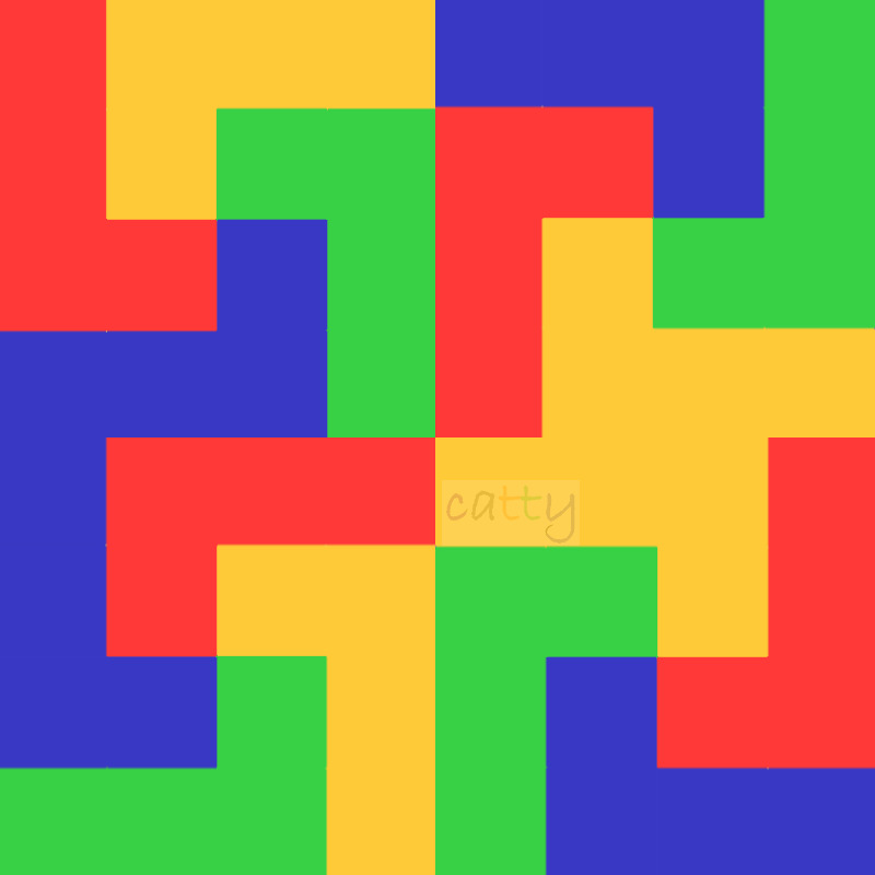 Colorful Geometric Blocks Pattern