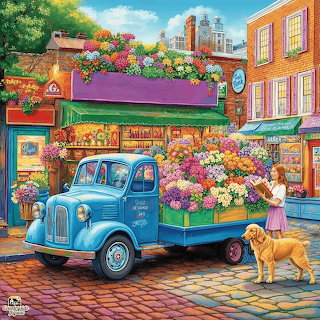 Flower Truck Street Scene