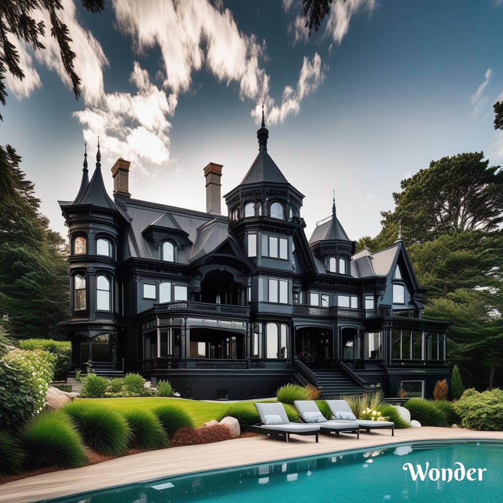 Gothic Mansion with Pool