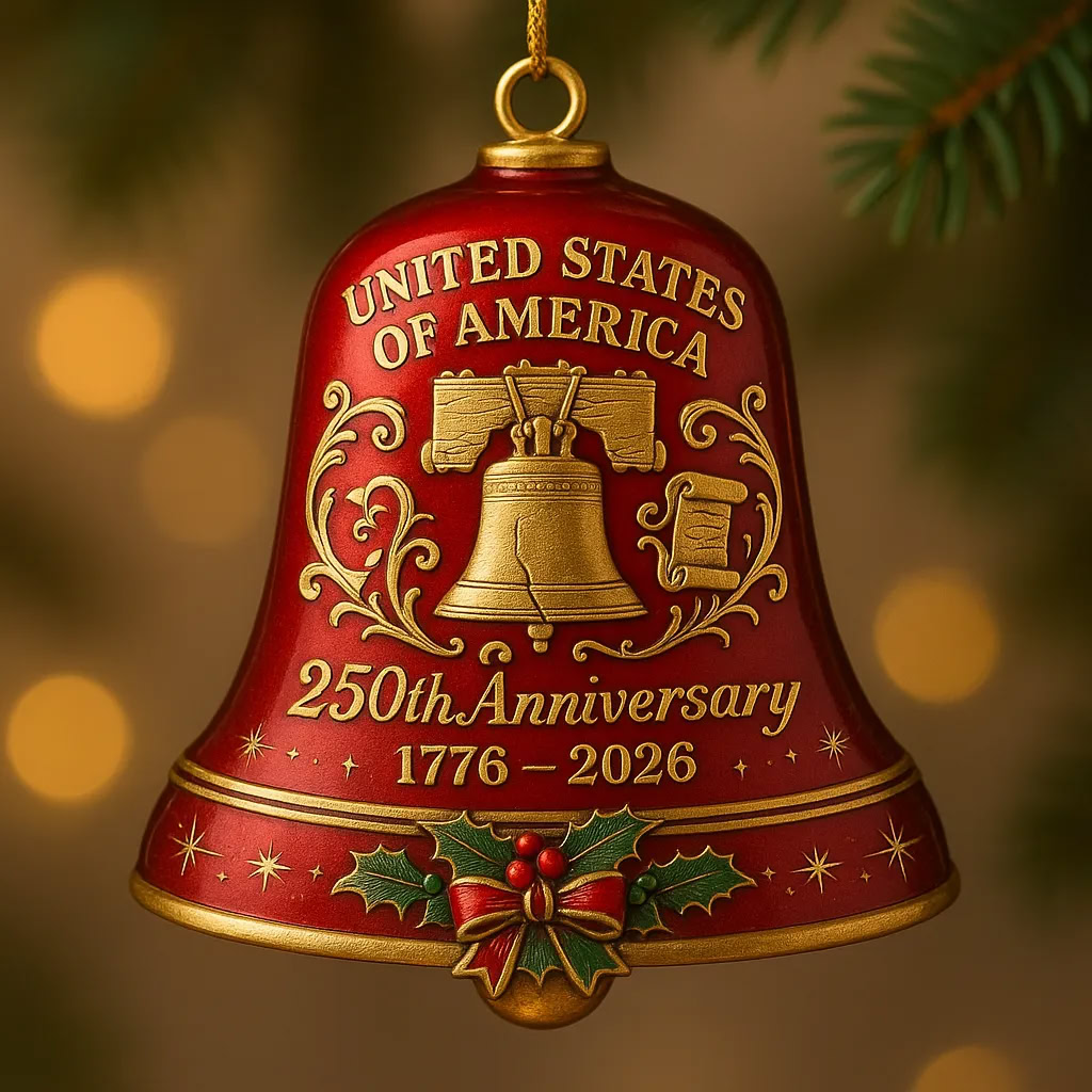 USA 250 Years Anniversary Ornament