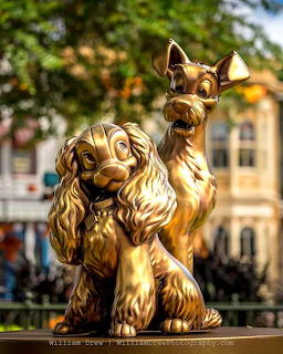 Lady and the Tramp Statue