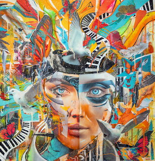 Colorful Portrait Collage Art