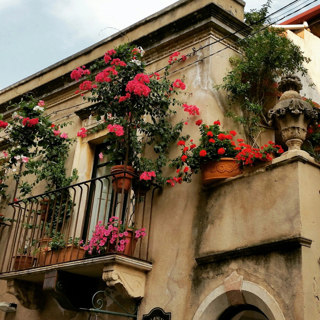 Italian Villa with Flowers
