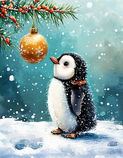 Christmas Penguin Ornament