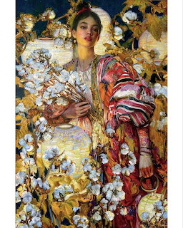 Woman Among Flowers Painting