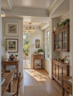 Cozy Cottage Interior Hallway