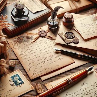 Vintage Writing Desk Scene