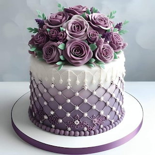 Purple Rose Cake