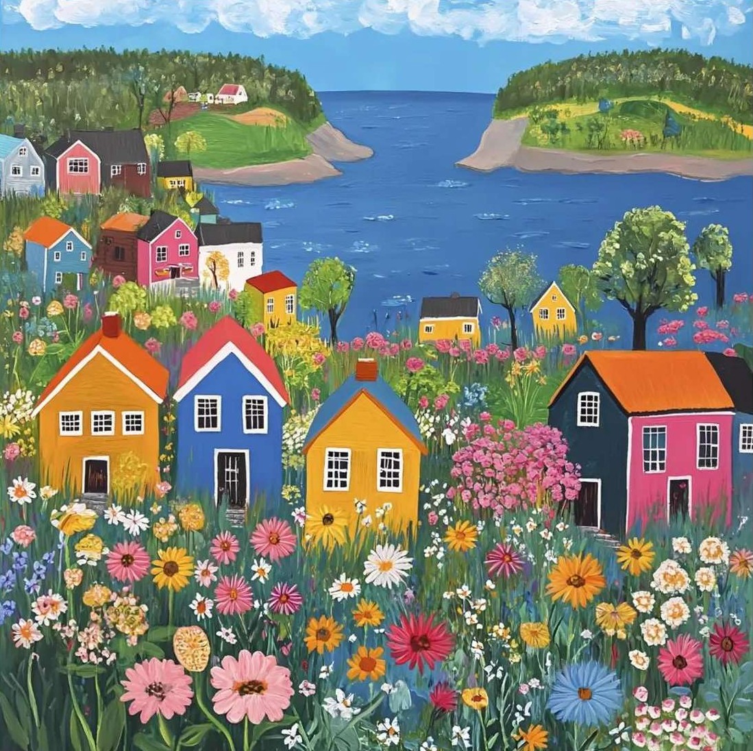 Colorful Seaside Village