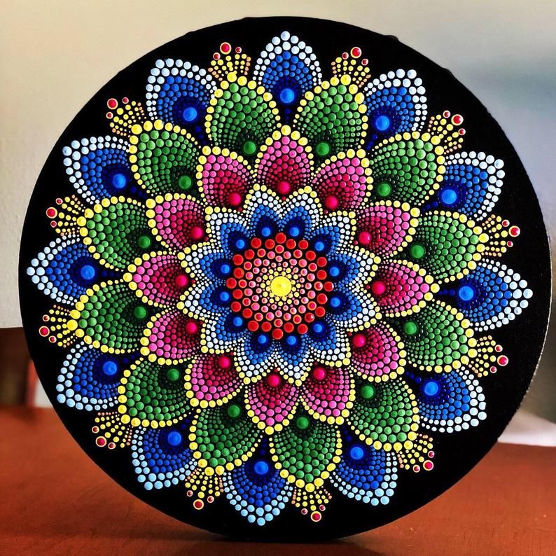 Colorful Dot Mandala Art
