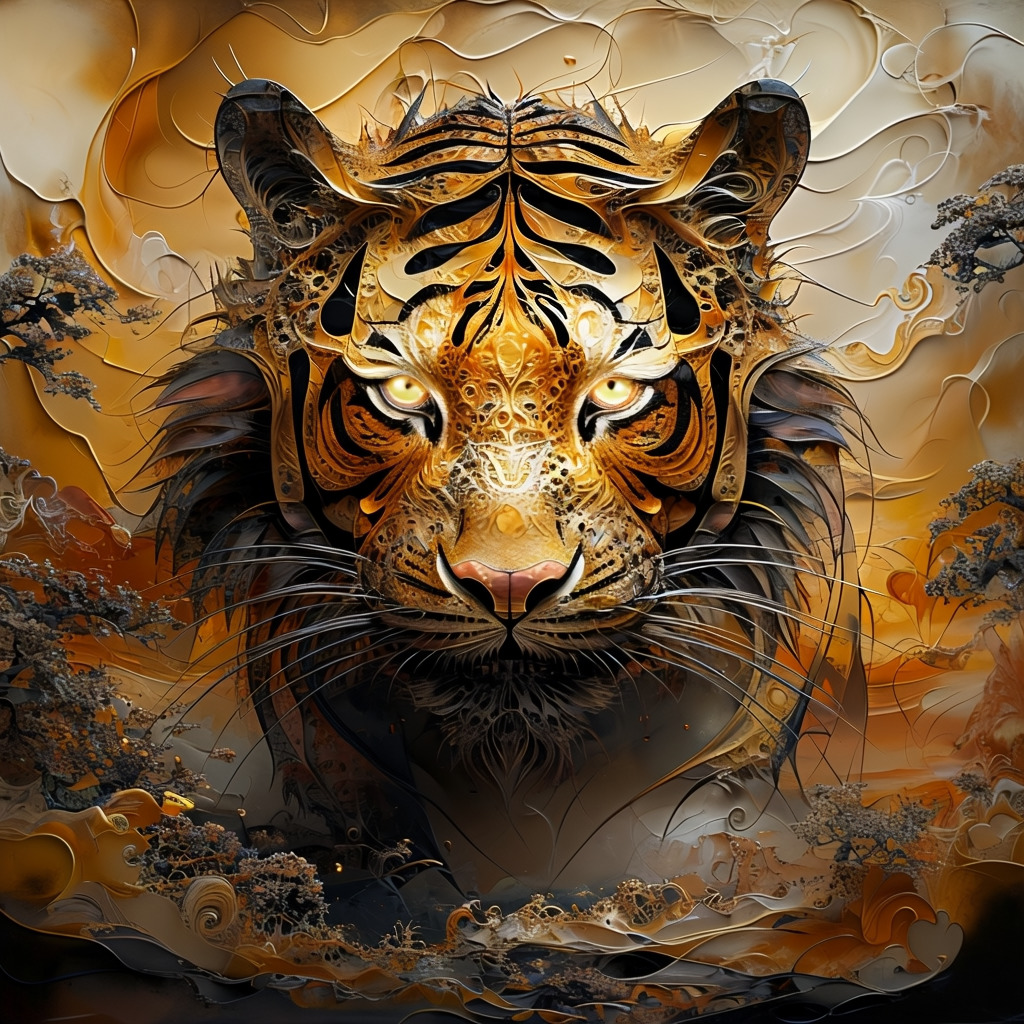 Tiger Portrait Art