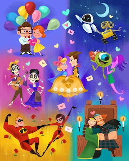 Pixar Movie Characters Collage
