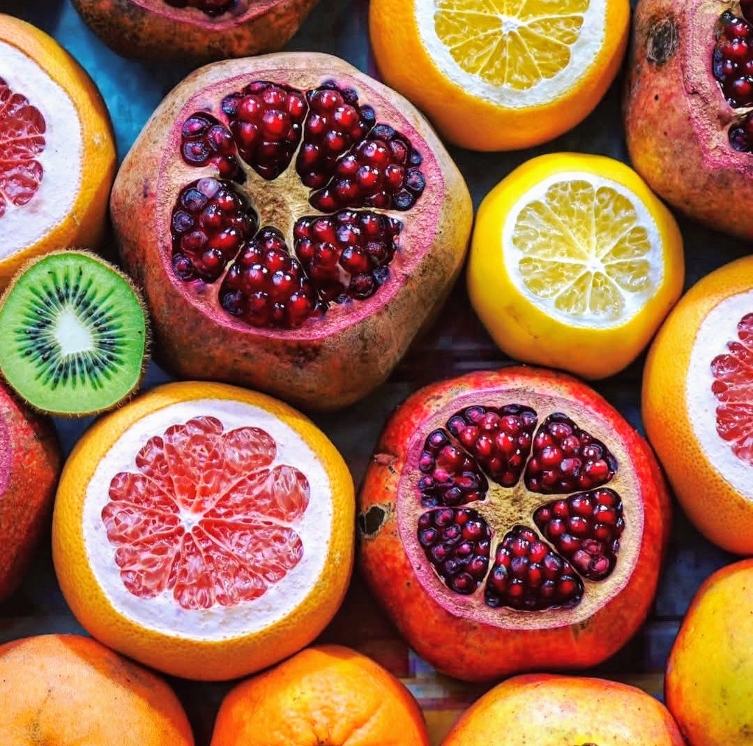 Sliced Citrus and Pomegranate