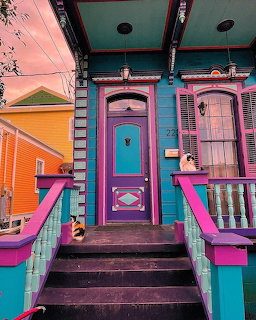 Colorful Victorian House Porch