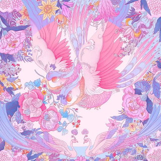 Pink Fantasy Birds