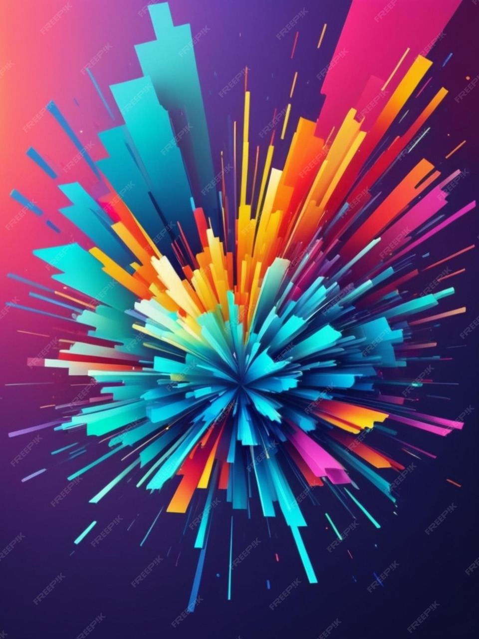 Colorful 3D Explosion