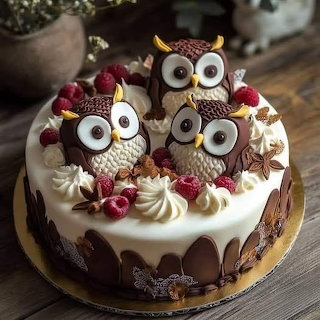 Owl Decorated Cake