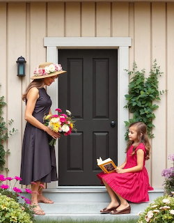 Woman and Girl Doorway