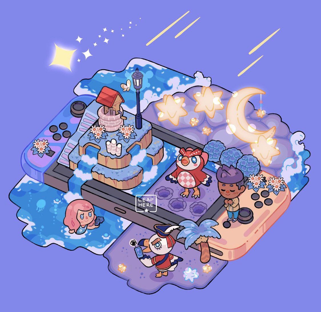 Cute Game Console Scene