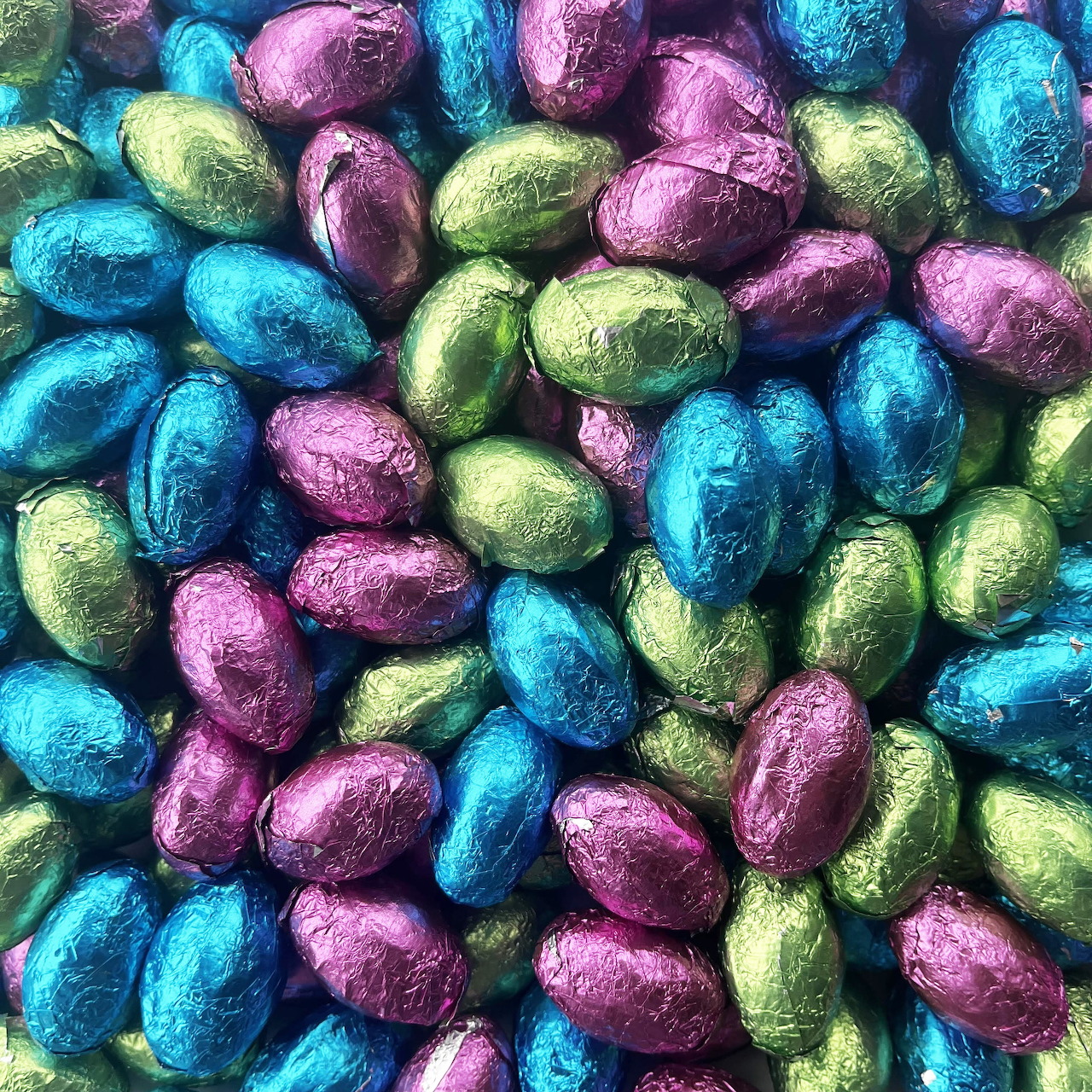 Colorful Foil Easter Eggs