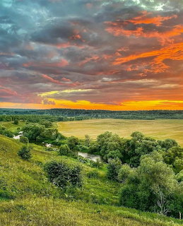 Russian Countryside Sunset