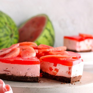 Watermelon Cheesecake Slices