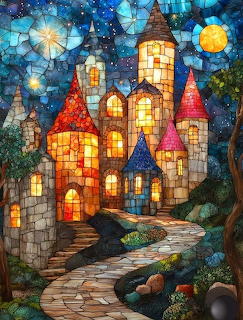 Stained Glass Fantasy Castle