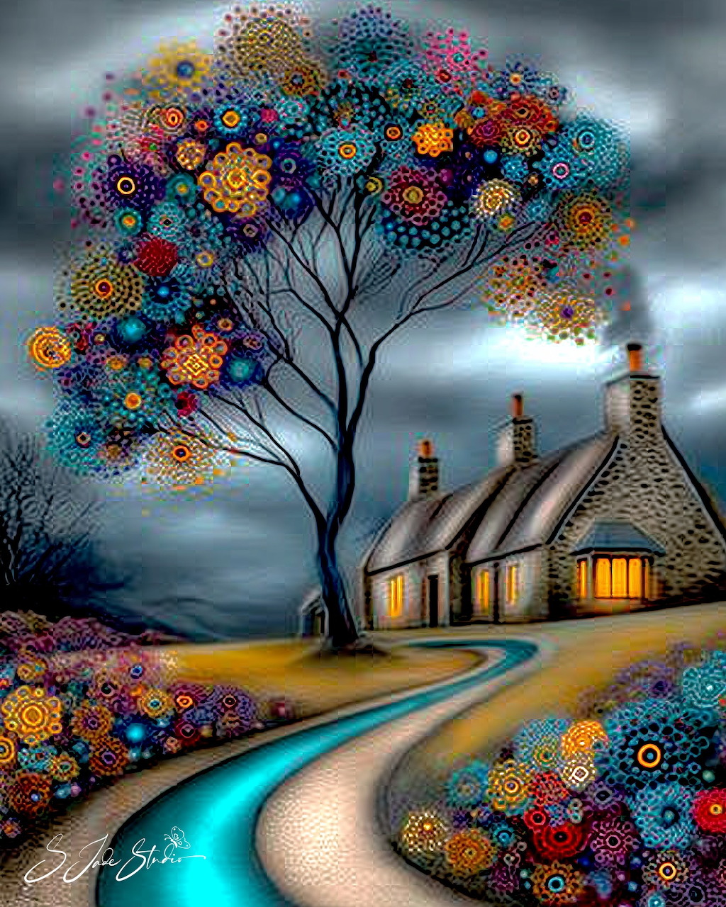 Cottage by Winding Road