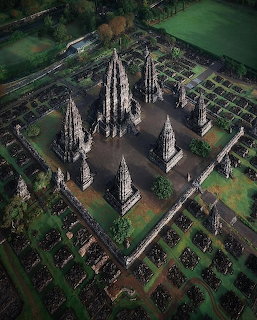 Prambanan Temple Aerial View