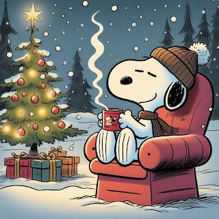 Snoopy Christmas Winter Scene