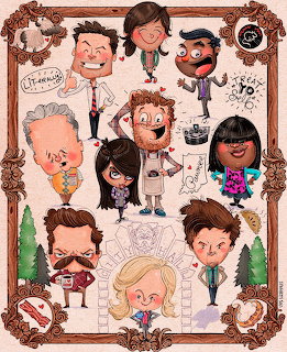 Parks and Rec Cartoon