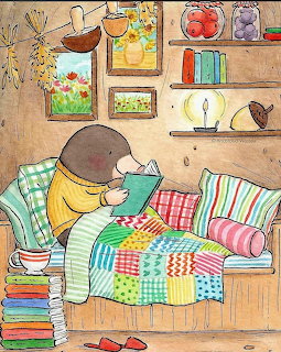 Mole Reading in Bed