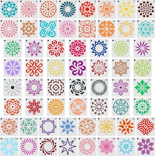 Colorful Mandala Grid