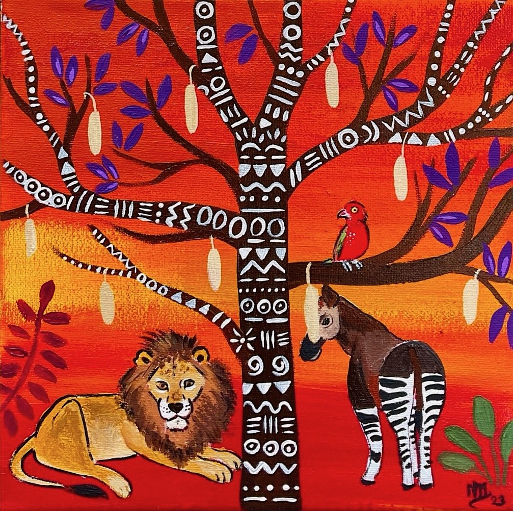 Lion and Zebra