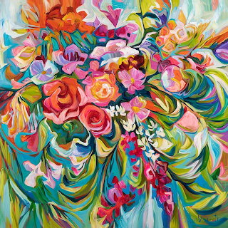 Julia Veenstra, ‘Poppies’ acrylic painting