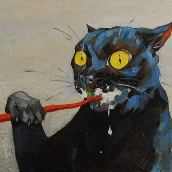 Toothpaste Cat