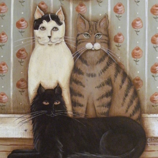 Donna Cats Folk Art