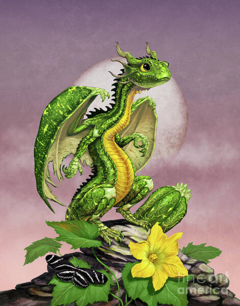 Zucchini Dragon Sculpture