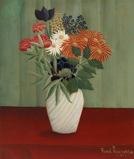 Flowers in White Vase