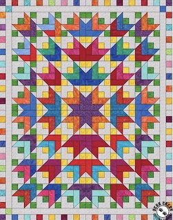 Geometric Star Quilt Pattern
