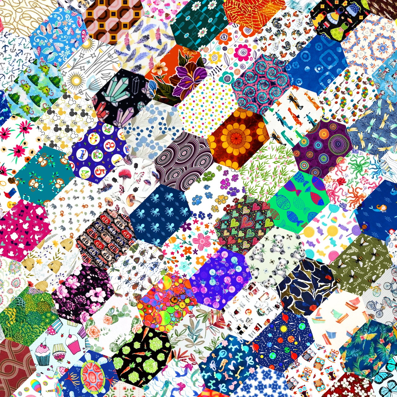 Colorful Patchwork Quilt Pattern